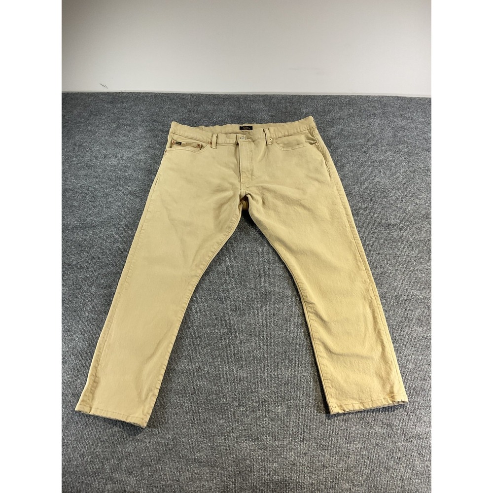Polo Ralph Lauren Men's 38x26 Beige Tan Jeans Pants Straight Leg Casual Denim Go